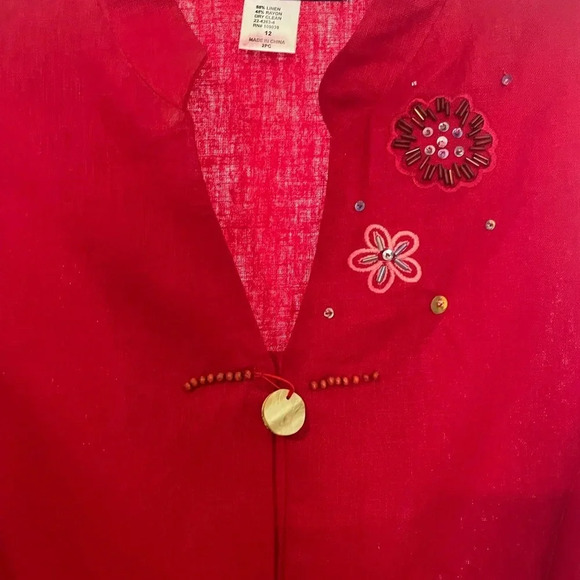 Russell Kemp red sleeveless top size 12 - Picture 4 of 4